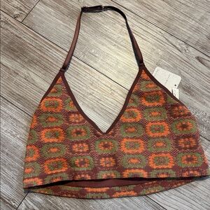 Free People Multicolor Knit Halter Top/Bralette